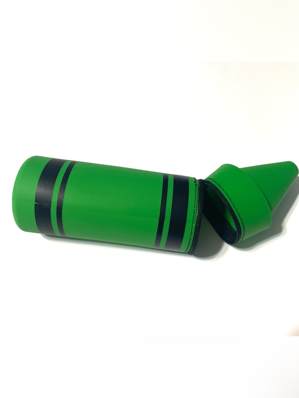 Green Crayon Shaped Pencil Case - Picture 2 of 5